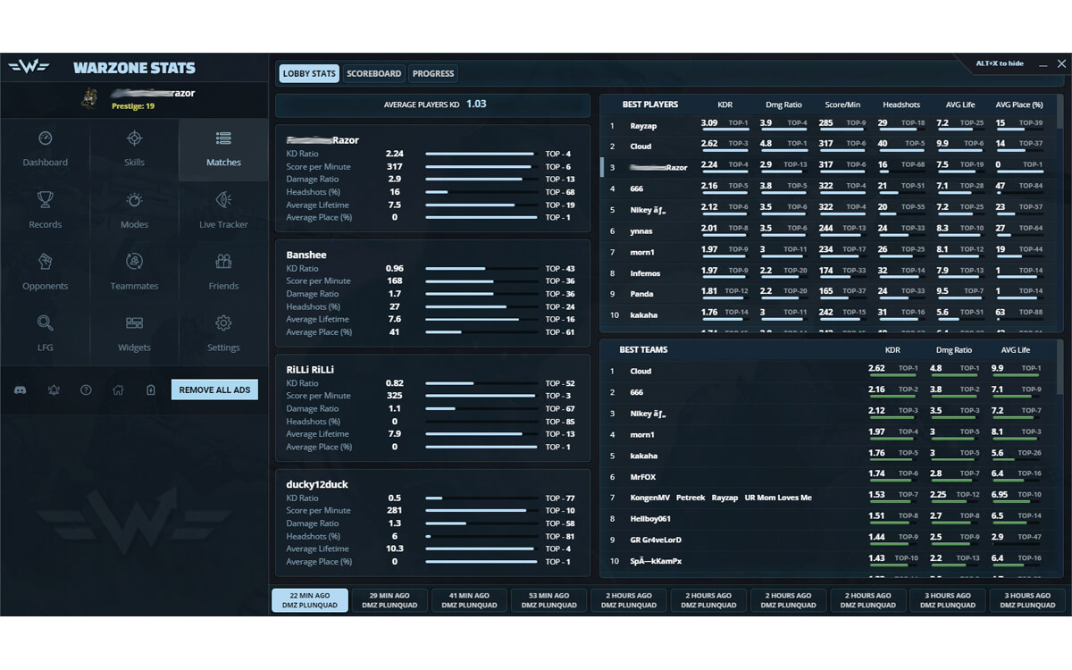 Warzone Stats screenshot image