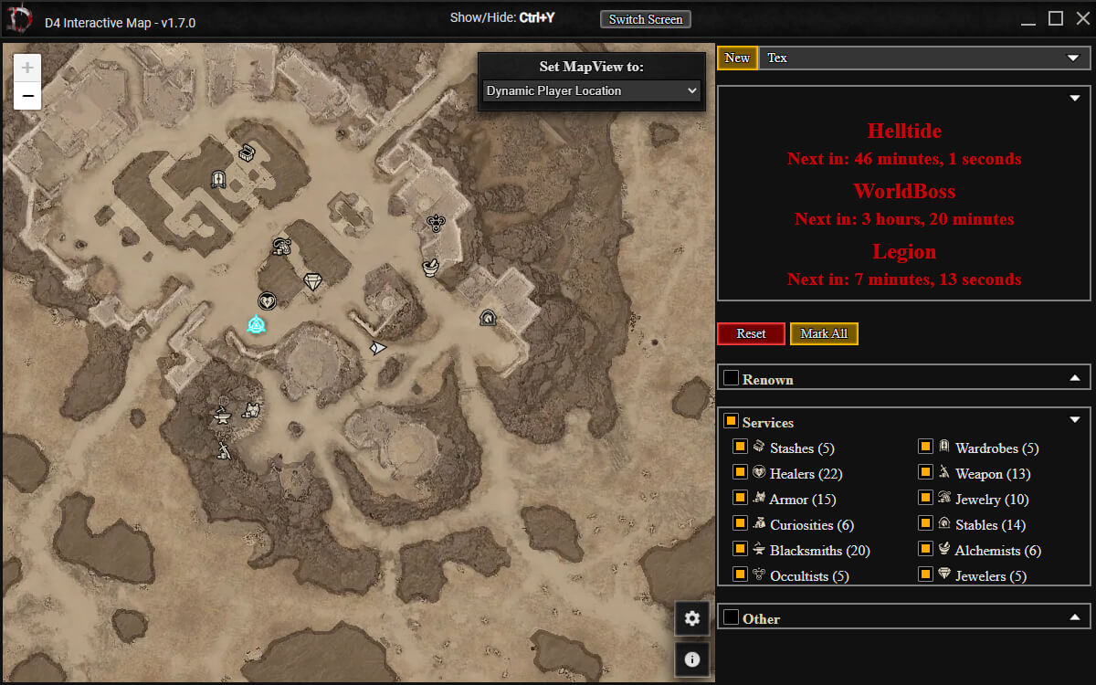 D4 Interactive Map screenshot image