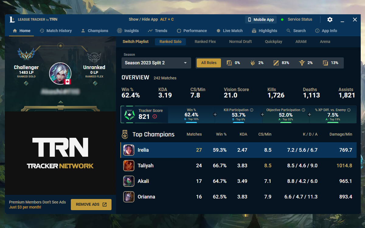 League Tracker screenshot image