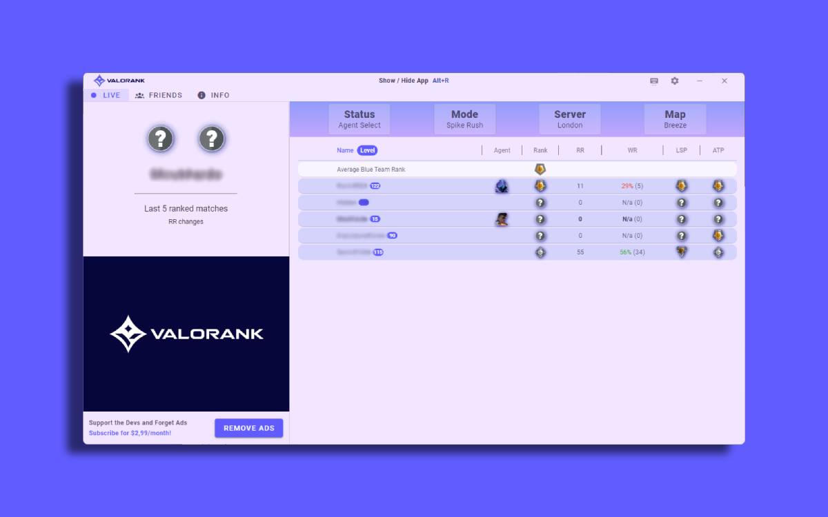 Valorank screenshot image