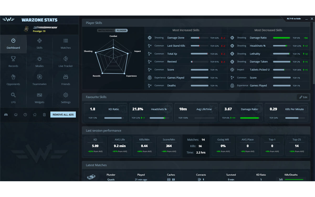 Warzone Stats screenshot image