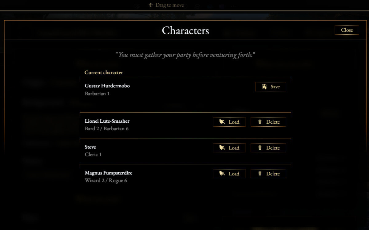 Baldur's Gate 3 Character Builder screenshot image