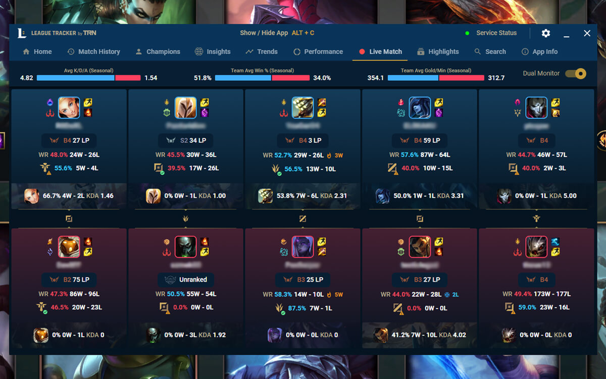 League Tracker screenshot image