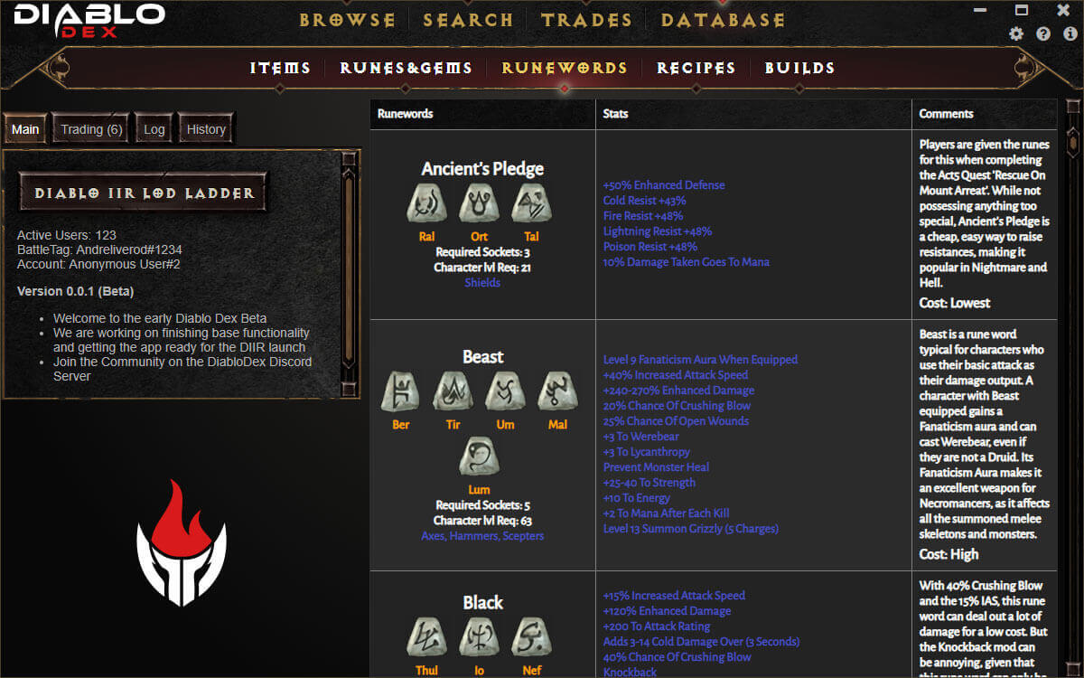 DiabloDex screenshot image