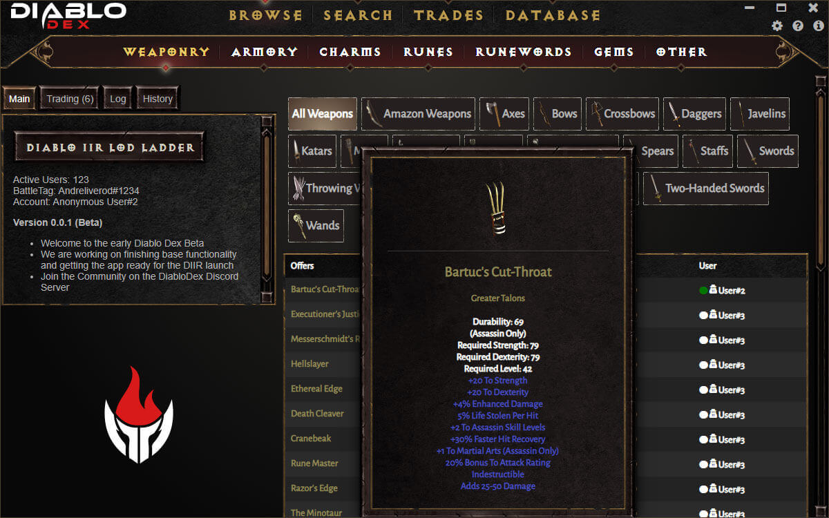 DiabloDex screenshot image