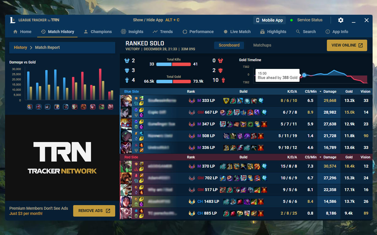 League Tracker screenshot image