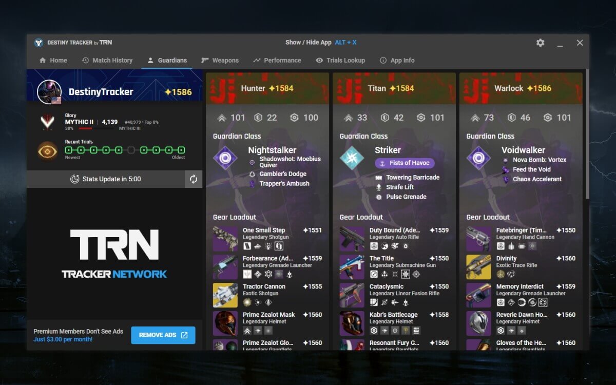 Destiny Tracker screenshot image