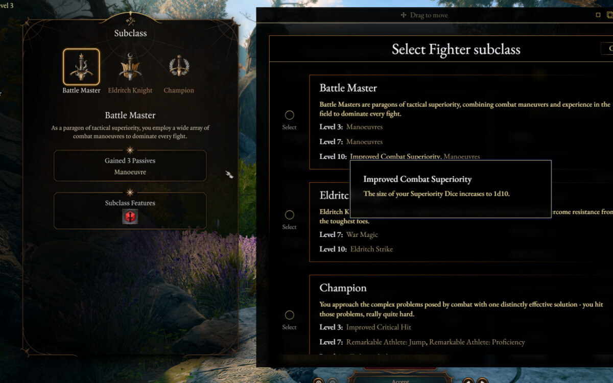 Baldur's Gate 3 Character Builder screenshot image