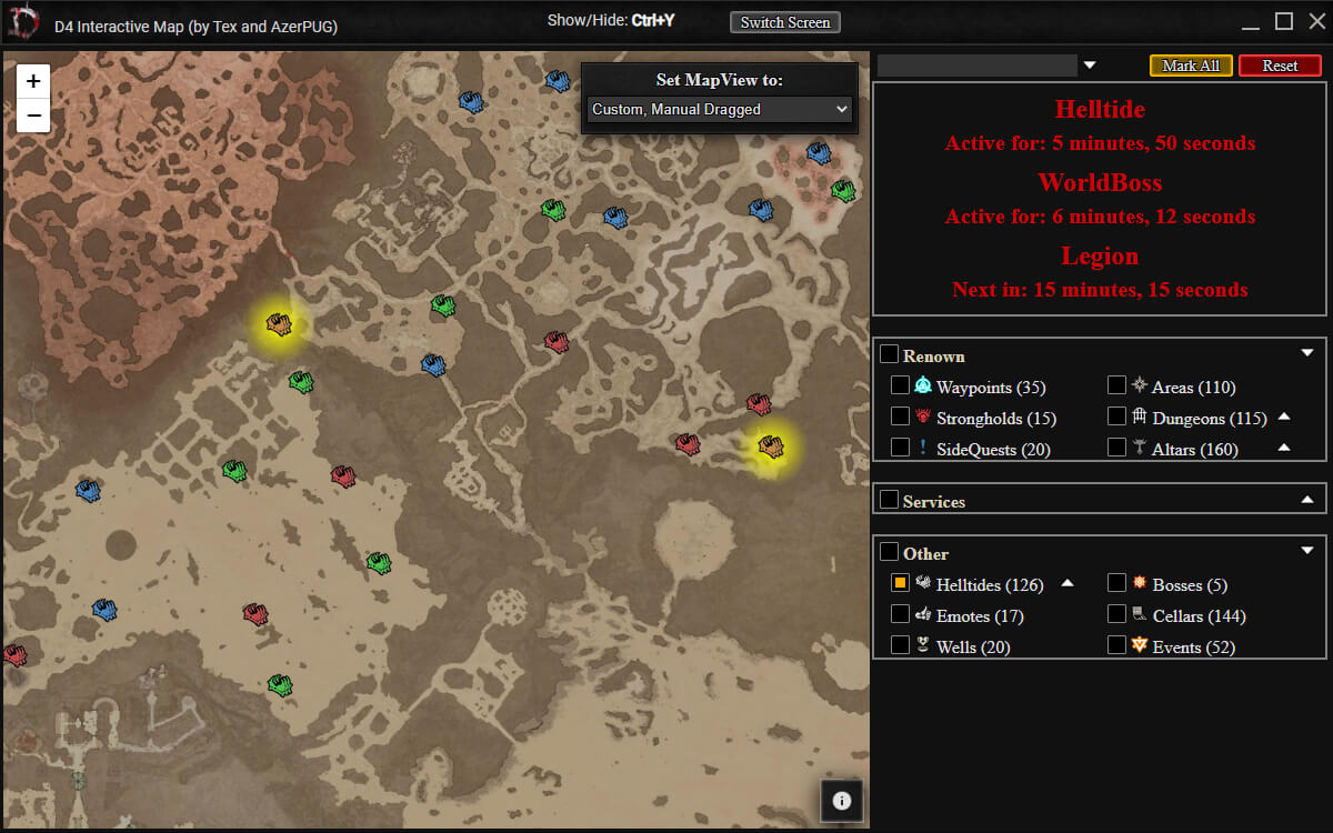 D4 Interactive Map screenshot image