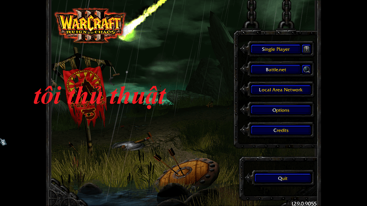 Đây là giao diện phiên bản Warcraft III FrozenThrone 1.29